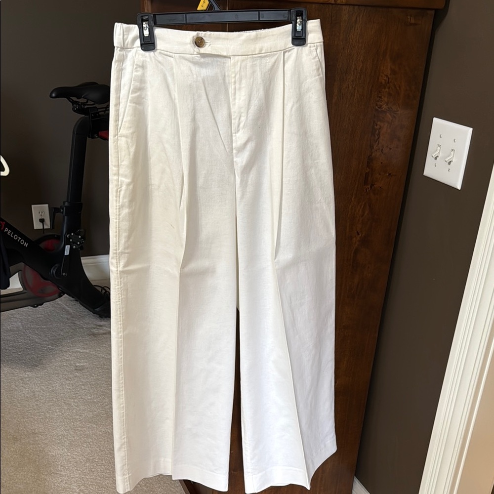 Banana Republic White Wide Leg Pants